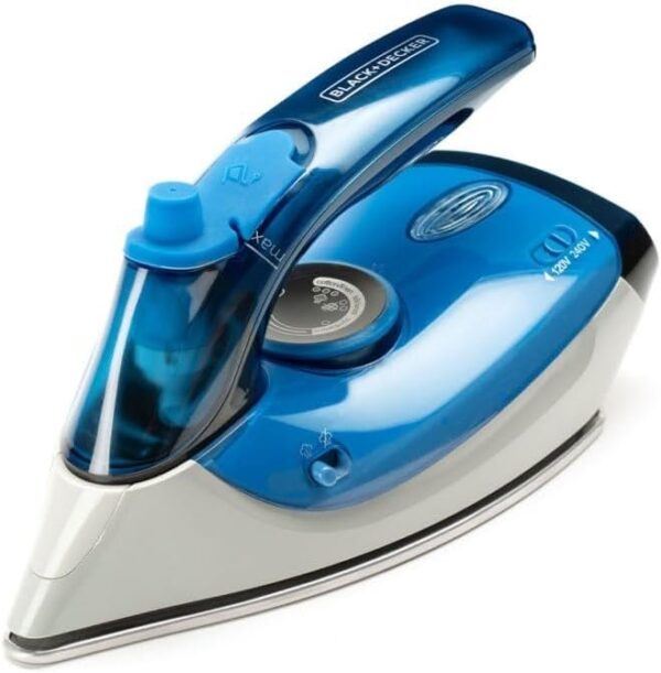 Ferro da stiro BLACK&DECKER da viaggio 1000 Watt colore Azzurro cod: BXIR1000E