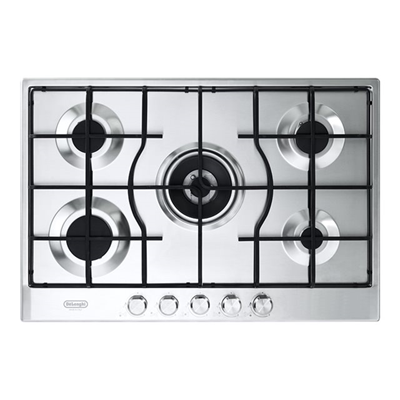 Piano Cottura DE LONGHI a Gas 5 Fuochi 75 cm Colore Inox cod: SLF575LX