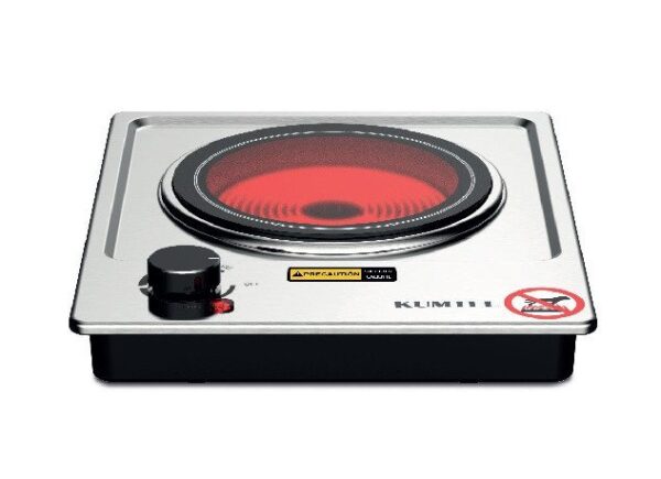 Fornello elettrico KUMTEL ad incasso 1 fuoco colore Inox cod: HCB-1001