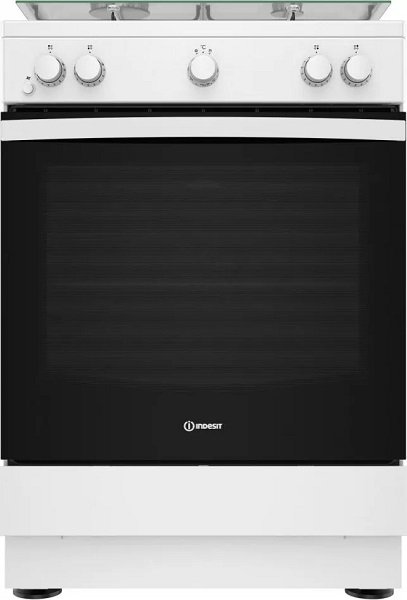 Cucina INDESIT 4 Fuochi a Gas Forno a gas Dimensioni 60 x 60 cm Colore Bianco cod: IS67G1KMW/E