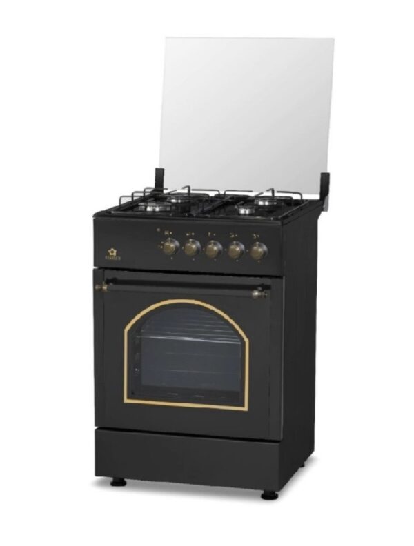 Cucina STAYLUX 4 Fuochi a Gas Forno a gas 60×60 cm Colore Black/rustico cod: LF66GG-40F BLACK/RUSTIC