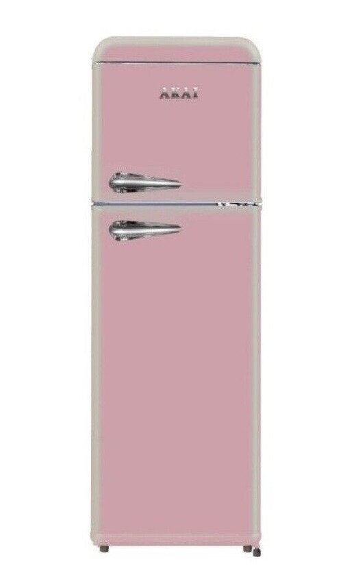 Frigorifero AKAI doppia porta Vintage Classe Energetica A+ Colore Pink cod: CLASS280KPK