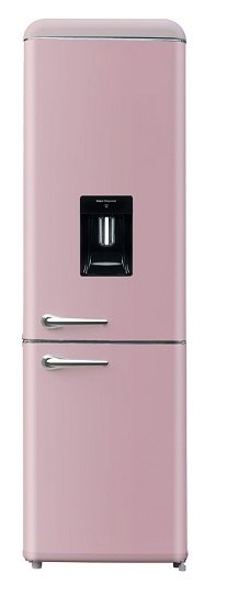 Frigorifero STAYLUX Combinato Vintage con Dispenser Classe Energetica  Colore Pink cod: