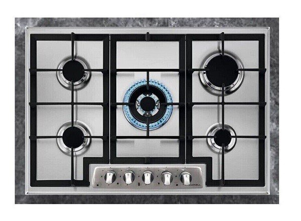 Piano cottura STAYLUX da Incasso a Gas 5 fuochi 70 cm colore acciaio Inox/Ghisa Cod: M7-50BTF