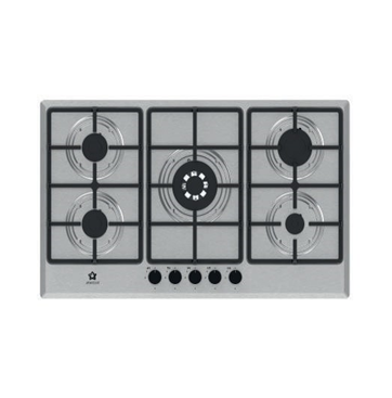 Piano cottura STAYLUX da Incasso a Gas 5 fuochi 90 cm colore acciaio Inox/Ghisa Cod: M9-50BTF