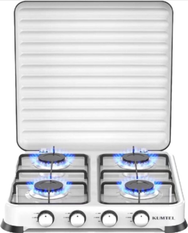 Fornello 4 fuochi gas bianco Kumtell HGCL-1010W
