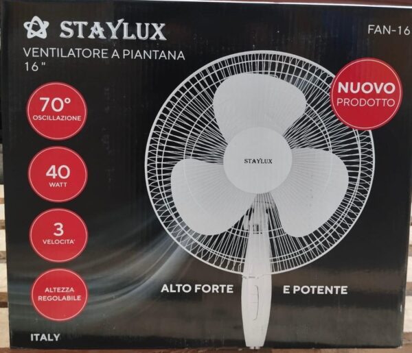 Ventilatore a piantana STAYLUX  40W cod: FAN 16